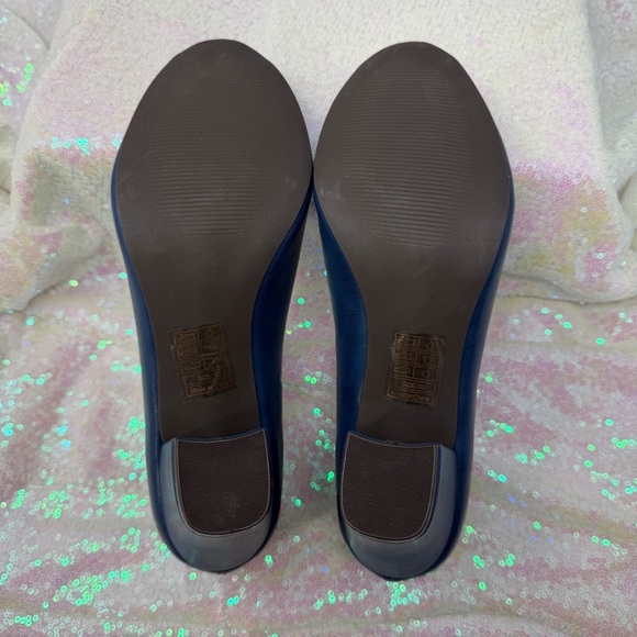 BAIT Footwear Blue Peep Toe Double Buckle Heels Size 10 - Picture 9 of 13